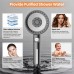 Shower Head and Hose with 18 Stage Filtration, 4 Spray Modes High Pressure Shower Heads, 5" Large Panel Bathroom Hard Water Shower Filter for 99% Residual Chlorine Remove